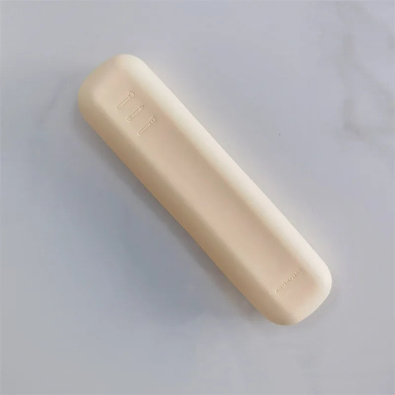 Suporte de pincel de maquiagem para viagem, bolsa de silicone para pincéis cosméticos, estojo de esponja de maquiagem portátil, à prova d'água, ferramentas de maquiagem para mulheres e meninas